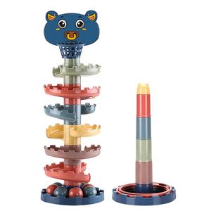 Ball Drop Roll Swirling Learning Tower Go Ball Ramp Stack sviluppo Baby Toy Reels Orbital Spinning Fun Set - Product Image 1