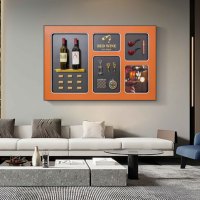 Peintures décoratives 3D de cigares et de vin rouge, designs modernes personnalisés, art mural abstrait, vente directe d'usine, tableaux à suspendre