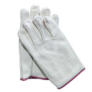 Welding <b>Gloves</b> Double Layer Canvas Thickened Fully Lined Machine Wear Resistant Stick Welding Protection - Product Image 1