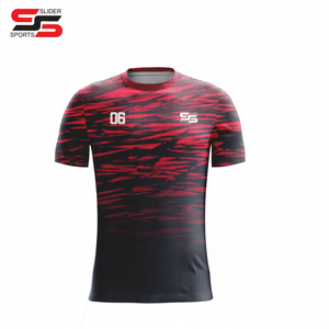 Maillot de football personnalisé, uniforme de football pour sports d'équipe sublimé, t-shirt en tissu maillé respirant en polyester - Product Image 1
