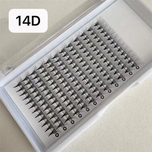 Pestañas Postizas Profesionales Hechas a Mano de Visón Sintético 6D 8D Negro Mate Oscuro, Extensiones de Pestañas 10D 12D 0.07mm C D con Tallo Corto y Largo, 0.05mm en Stock - Product Image 4