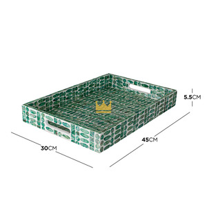 Bandeja de Servir de Madera con Incrustaciones de Madreperla, Hecha a Mano, Elegante y Decorativa, para Uso Doméstico, Tendencia de Exportación de Vietnam - Product Image 2