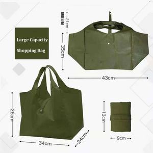 2025 Custom Logo Heavy-Duty 210D Oxford <b>Cloth</b> Foldable <b>Shopping</b> Tote Bag Portable Reusable Supermarket Bag - Product Image 2