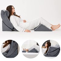 Werkseitige Lieferung 4 PCS Filler Mehrzweck-Bettlücken-Kopfteil Dreieckiges Memory Foam-Bettkeil kissen