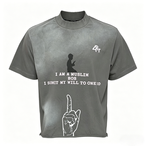 Camiseta Personalizada de Alta Calidad de 230 Gramos, 100% Algodón, Impresión DTG, para Hombre, Talla Grande - Product Image 1
