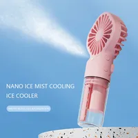 Mini Climatiseur Portable Rechargeable USB, Humidificateur Rafraîchissant à Brumisation, Ventilateur Brumisateur pour Maison/Bureau/Dortoir