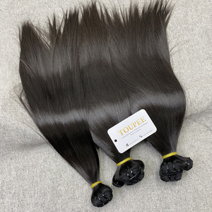 Virgin Cuticle Intact Hair Bundle Vendors Double Drawn Weft Raw Human Hair Extension Natural Style at Wholesale Price - Product Image 1