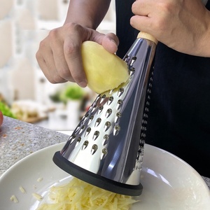 Top vendeur en gros professionnel 3 côtés conique légumes fruits <span class=keywords><strong>râpe</strong></span> Cutter métal manuel pomme de terre carotte Chesse râpes - Product Image 5