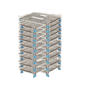 Soluzione di Stoccaggio ad Alta Densità: Gabbie Metalliche Impilabili |   Massimizza lo Spazio Verticale nell'Inventario Gestito (Lean Warehousing) - Product Image 3