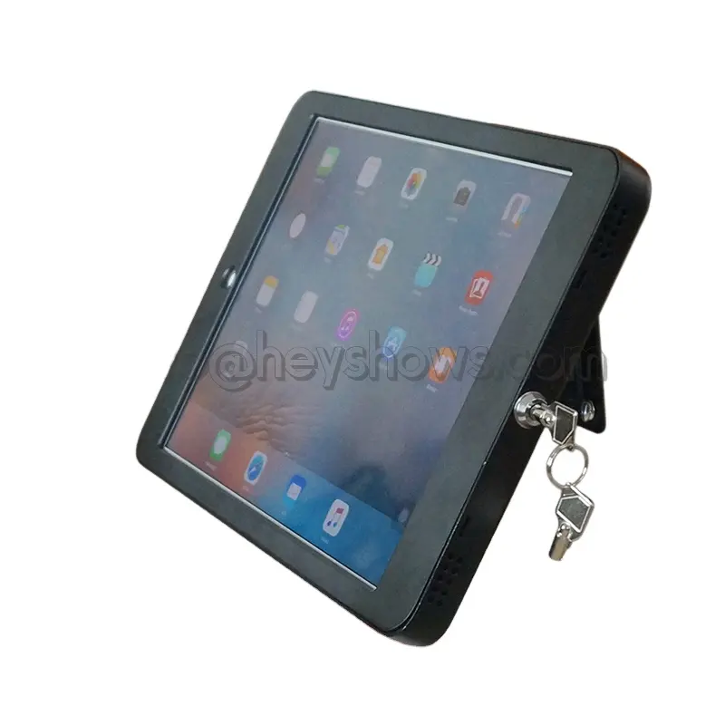 Soporte de pared para Ipad, soporte de pantalla de seguridad para Tablet, funda de bloqueo antirrobo, carcasa de Metal para iPad Pro de 12,9 ", negro y plateado