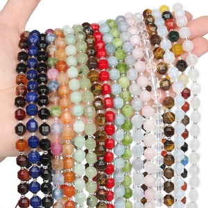 면 처리 된 6/8/10mm 일석 청금석 자수정 마노 돌 비즈 보석 DIY 느슨한 비즈 팔찌 만들기 - Product Image 5