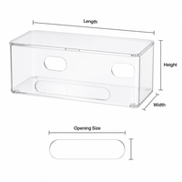 Maßgefertigte Solide Acryl-Kabelmanagementbox UV-Bedruckter Desktop-Kabelorganizer mit Deckel für Büro, Zuhause und Gaming-Schreibtisch-Aufbewahrung