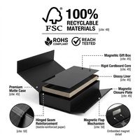 Boîtes cadeaux en carton rigide avec fermeture magnétique de luxe personnalisées, grand format, emballage de qualité supérieure, boîtes à rabat, papier noir mat