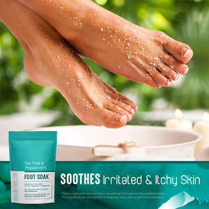 Sel de bain de pieds 100% naturel à la menthe poivrée, au théier et à l'huile de lavande pour athlètes, soulage les <span class=keywords><strong>d</strong></span>émangeaisons, élimine les odeurs tenaces et adoucit la peau des pieds - Product Image 3