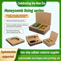 Papier kraft nid d'abeille, boîte cadeau écologique biodégradable, emballage commémoratif pour vin rouge, carton nid d'abeille