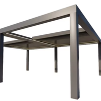 Pergola en aluminium bioclimatique écologique toute saison, toit à lames orientables motorisé, sur mesure, pour l'extérieur, en gros