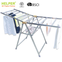 Séchoir à linge moderne pliable et détachable en acier inoxydable double niveau, robuste et de haute qualité, personnalisable