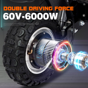 Dual 3000W Motor Aluminum Scooter | 85km/h <b>Top</b> Speed 100km Range 60V38Ah Battery 200kg <b>Load</b> Foldable All-Terrain J30MAX Dual 300 - Product Image 3
