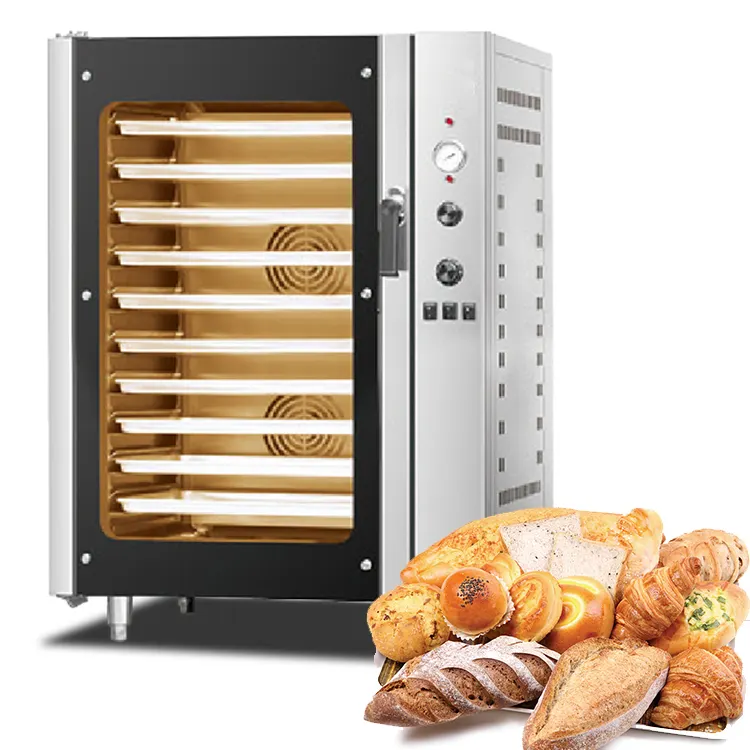 業務用パン電気ガス熱風循環ベーキングテーブルオーブンメカニカルパネル8トレイ高品質ピザオーブンバーナー
