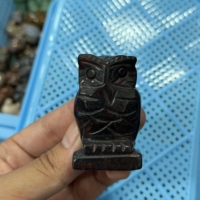 Figurine d'hibou en cristal naturel sculptée à la main, pierre de guérison, statue d'hibou pour la décoration intérieure, cadeau de méditation