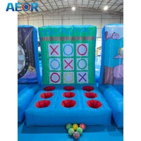 Permainan Karnaval Interaktif Tiup PVC Laris Grosir 4-in-1 Wahana Karnaval