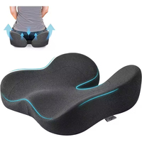 Coussin de siège ergonomique orthopédique personnalisable en mousse à mémoire de forme en forme de papillon pour chaise de bureau, utilisation en voiture, soutien lombaire