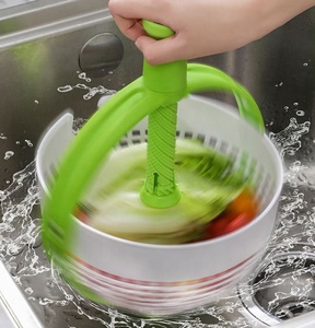 Panier d'égouttage rotatif en gros, hermétique, écologique, en plastique moulé par injection, pour le nettoyage et la déshydratation des légumes et des fruits - Product Image 4