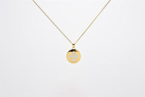 Collier médaillon floral délicat avec bijoux en acier inoxydable de style vintage avec réglage de lunette - Product Image 5