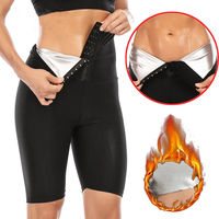 Legging et short de sudation Aofit en polyester pour yoga et entraînement, avec effet gainant ventre plat et taille haute, favorisant la combustion des graisses, type sauna.