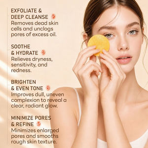 Tampons Nettoyants Exfoliants à l'Acide Kojique et au Curcuma – Éclaircissants, Minimisent les Pores, Nettoyage en Profondeur, Apaisants – Tonifiants Visage – Vente en Gros OEM - Product Image 4