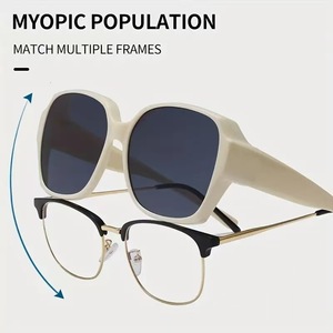 Nouvelles Lunettes de Soleil Polarisées <span class=keywords><strong>pour</strong></span> Myopes Anti-Éblouissement Protection UV Confortables Légères Blanches Hommes Femmes Conduite Pêche Voyage - Product Image 1