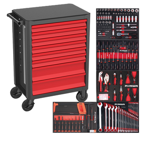 FIXMAN 188pcs 8 Drawer M1RM8 Workshop Tool <b>Cabinet</b> Steel Mechanical Metal Box with Trolley Garage Tool Cart - Product Image 6
