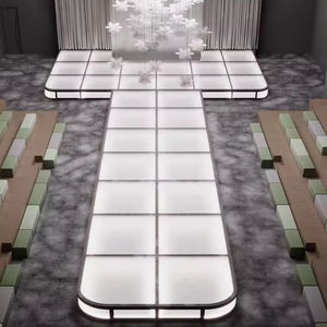 Palco de Vidro para Casamento, Piso de Vidro para Loja de Vestidos de Noiva, Suporte Redondo de Vidro para Piano, Palco em T - Product Image 1