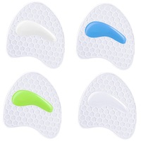 Nouvelles coussinets en gel alvéolés antidérapants pour l'avant-pied, coussinets de soutien pour les talons, demi-semelles métatarsiennes, 1 paire/sac