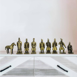 Terracotta Warriors and Horses Desk Decorations <strong>Retro</strong> <strong>Decor</strong> Vintage Terracotta Warriors Statue Metal Craft Souvenir <strong>Decor</strong> - Product Image 5