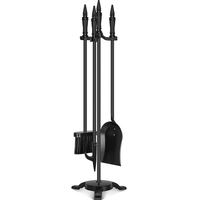 Ensemble d'outils de cheminée en fer noir foncé moderne, nouvelle arrivée, vente chaude, fabrication en usine