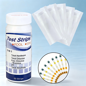 Bandelettes de <span class=keywords><strong>test</strong></span> 5-en-1 pour piscine et spa, 50 unités, résultats rapides : dureté totale, chlore total, chlore libre/brome, alcalinité totale - Product Image 5