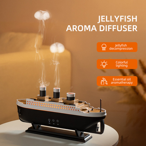 Nave a vapore in plastica intelligente per aromaterapia barca anello di fumo ad ultrasuoni Aroma diffusore nebbia umidificatore d'aria per la casa - Product Image 2