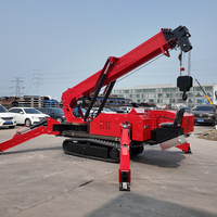 Mini-grue araignée hydraulique sur chenilles avec système LMI et nacelle pour travaux en espace restreint – Approvisionnement direct usine