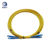 Câble de raccordement LC UPC vers LC UPC monomode duplex, 1 mètre, câble de raccordement à fibre optique SM 9/125μm