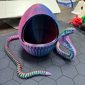 Vashine 3D In Rắn Trứng Đầy Màu Sắc PLA Hành Động Hình Trang Trí Thân Thiện Vật Liệu Linh Hoạt Pha Lê Rắn Hổ Mang Sáng Tạo Đồ Chơi - Product Image 2