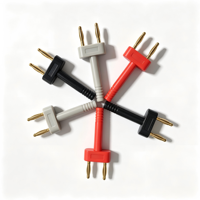 Prise de court-circuit premium pas de 10 mm, fiche banane plaquée or 2 mm, prise ABS avec trou de queue de 2 mm, trois couleurs, raccord de test électronique