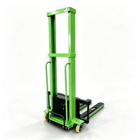 Chariot élévateur à palettes portable de petite taille, capacité de levage de 0,5/1T, hauteur de levage de 1,3/1,6m, moteur semi-électrique AC