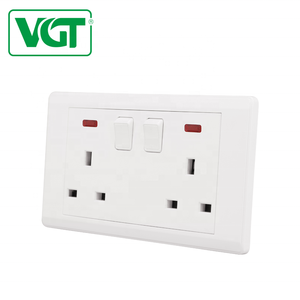 Interruptor de pared eléctrico de 2 entradas, toma VGT de China para enchufe de PC, accesorios eléctricos, estándar británico, 13A - Product Image 4