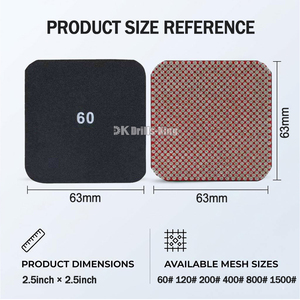 Tampon de polissage manuel diamanté de 2,5 pouces avec mousse, adapté au ponçage et au polissage des surfaces courbes - Product Image 2