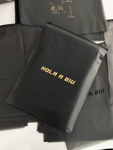 Bán buôn tùy chỉnh matte_frosted phân hủy sinh học bao bì nhựa dây kéo túi xách, t Áo sơ mi đồ bơi Zip khóa túi quần áo với logo - Product Image 5