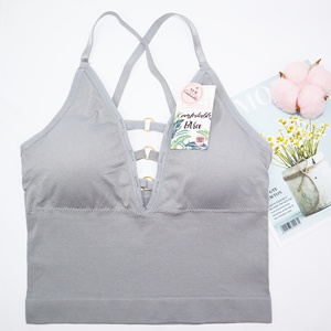 Canottiere da donna Sexy canottiere imbottite al petto per le donne che indossano biancheria intima per il Fitness Bralette Crop Top nuovo - Product Image 4