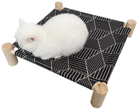 Lit de camping pour chat en bois massif, robuste et écologique, emballage en carton, pour petits animaux, vente en gros d'usine