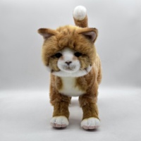 Jouet animal en peluche chat orange en fausse fourrure douce avec porte-bonheur décor de pépinière hypoallergénique pour la Saint-Valentin