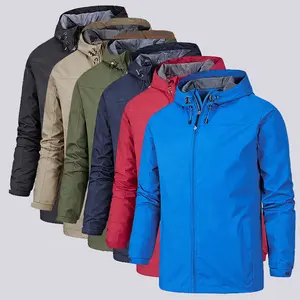 Custom men's polyester reflective windbreaker jacket vintage retro waterproof windbreaker sports outdoor plus size Men's Jackets